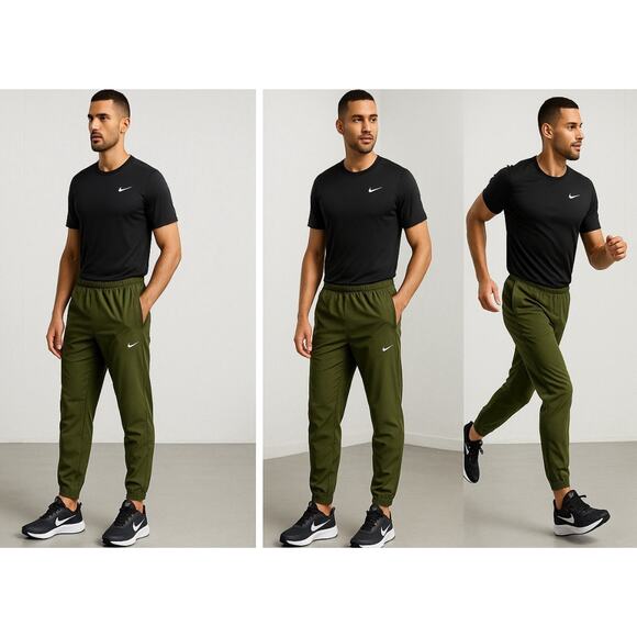 Nike Mens Large Challenger Dri-FIT Woven Running Pants DB4110-326 Green - Picture 1 of 14